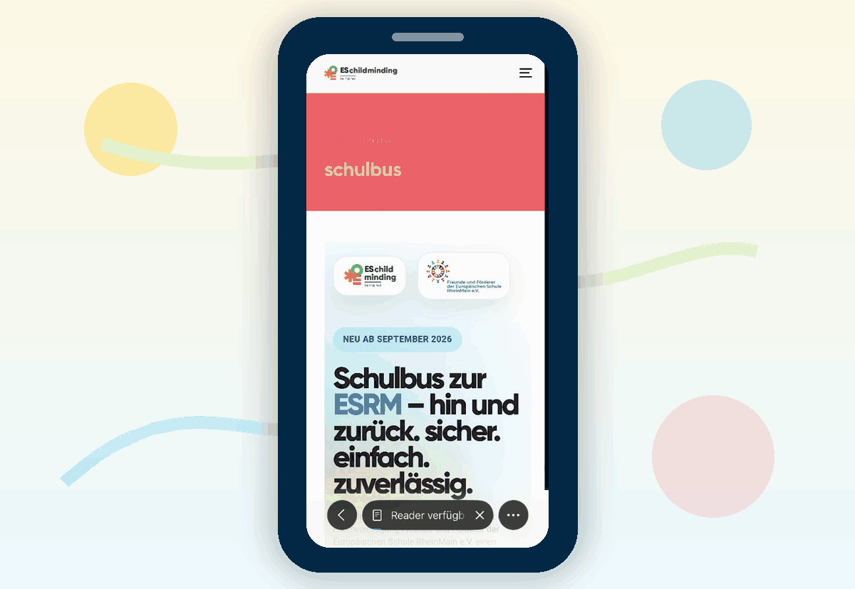 Illustration der Online-Buchung für den Schulbus